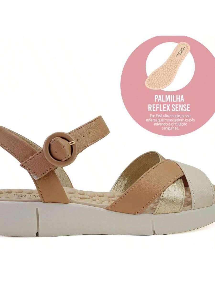 Modare Sandália Anabela Baixa Modare UltraConforto Reflex Sense