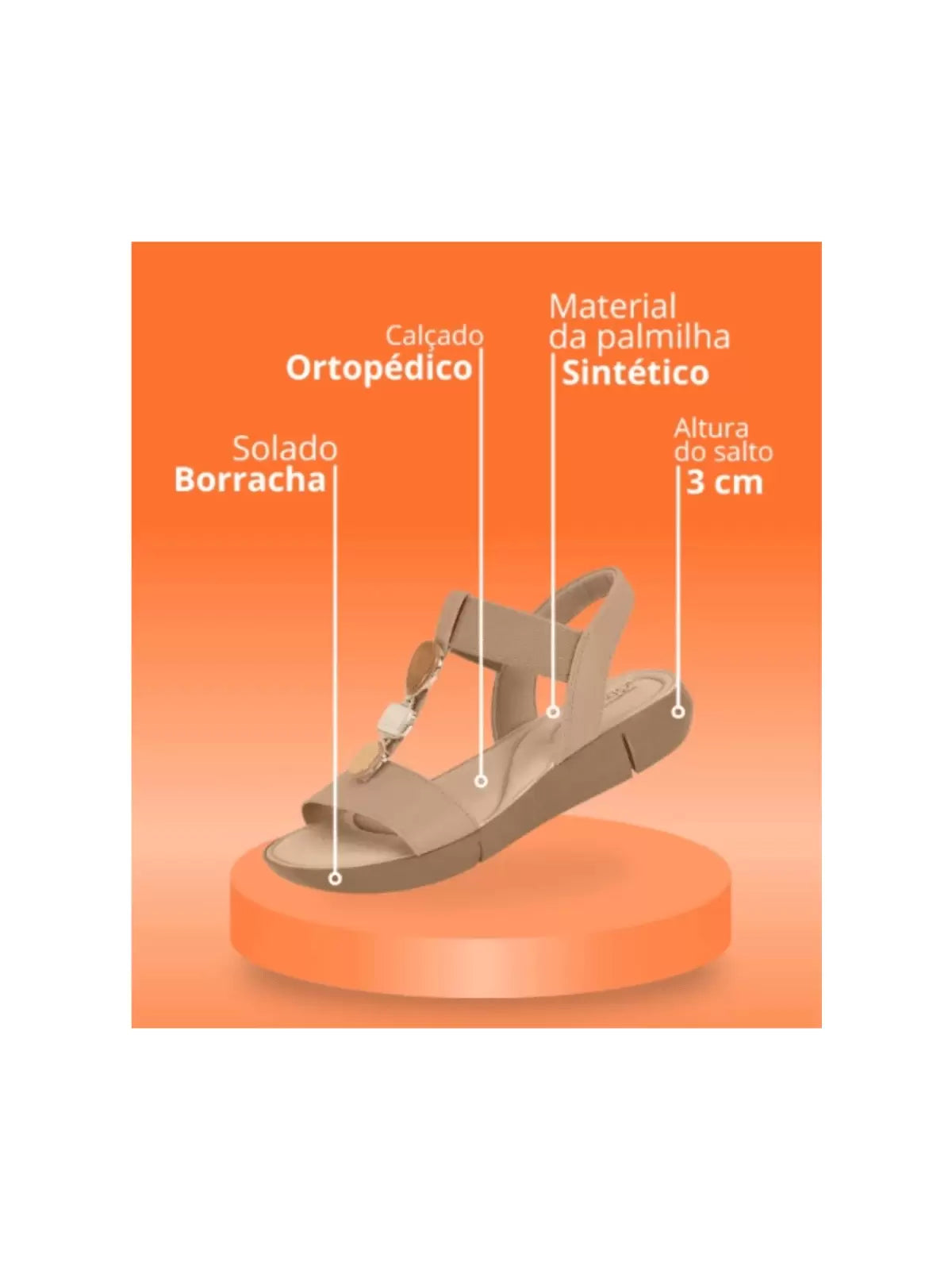 Sandália Papete Modare Ultraconforto Anabela Com Elástico E Pedraria Look Verão