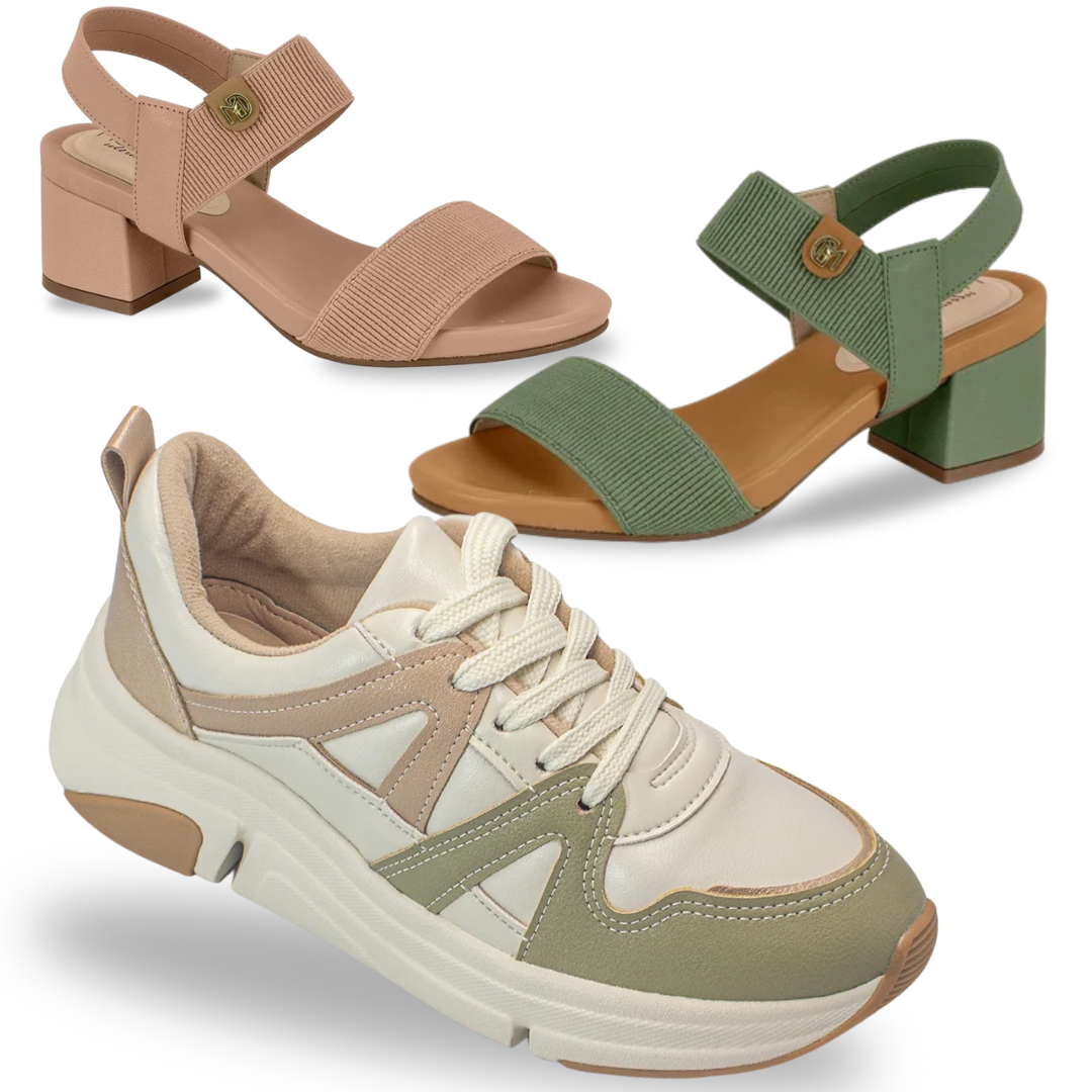 Kit Especial Modare - Tênis Ortopédico + Sandália Fácil Calce [PAGUE 1 LEVE 2]