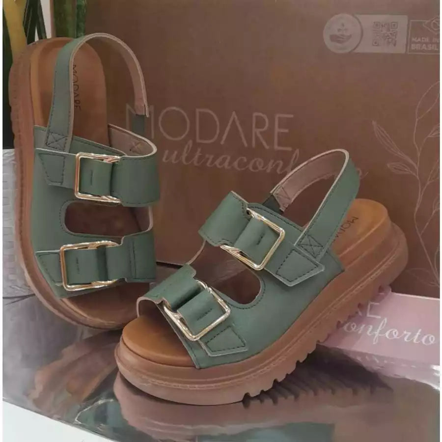 Modare Sandália Ortopédica Feminina Papete Modare Fascite Plantar Esporão Plataforma Flatform